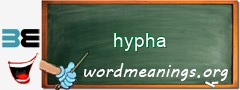 WordMeaning blackboard for hypha